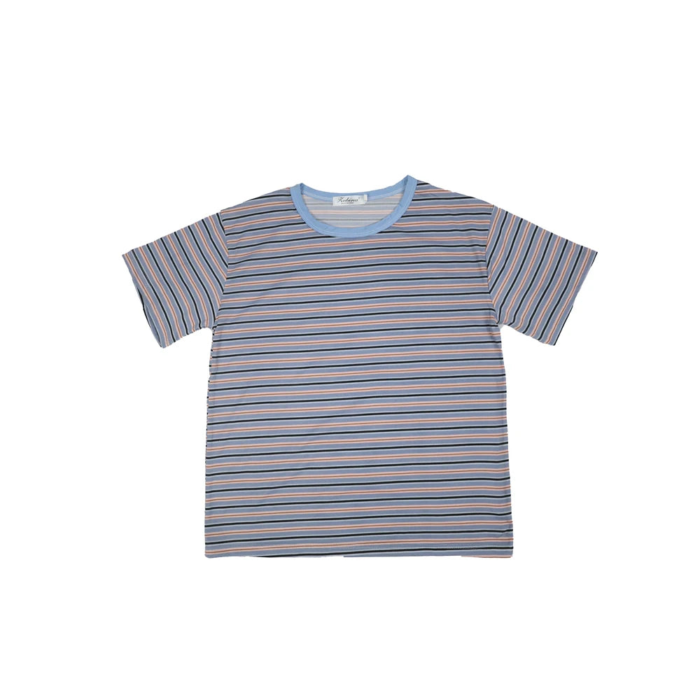 MRMT 2026 Brand New Women's Striped t-Shirts Contrast Color Striped Women t Shirt Loose Woman Bottoming Shirts Tops Tees