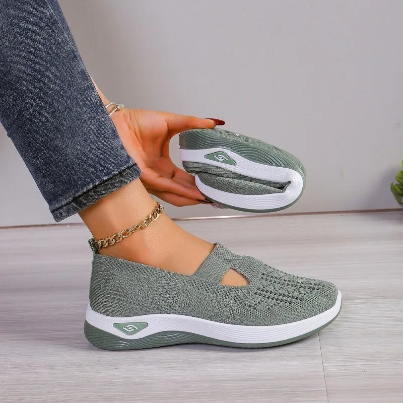 Fashion New Women's Sports Shoes, Fashionable, Breathable, Lightweight, Non-slip, Wear-resistant, Casual Sports Shoes, Flat Shoe