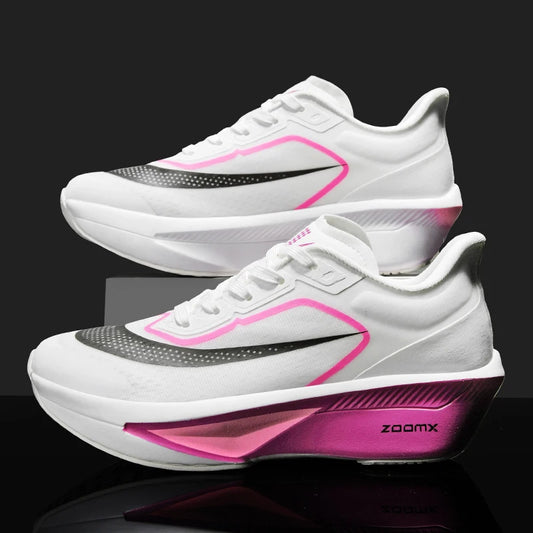 Brand Men's Carbon Plate Running Shoes Soft Cushion Shock Absorbing Sports Shoes Unisex Sneakers Light Anti-Slip Training Shoes