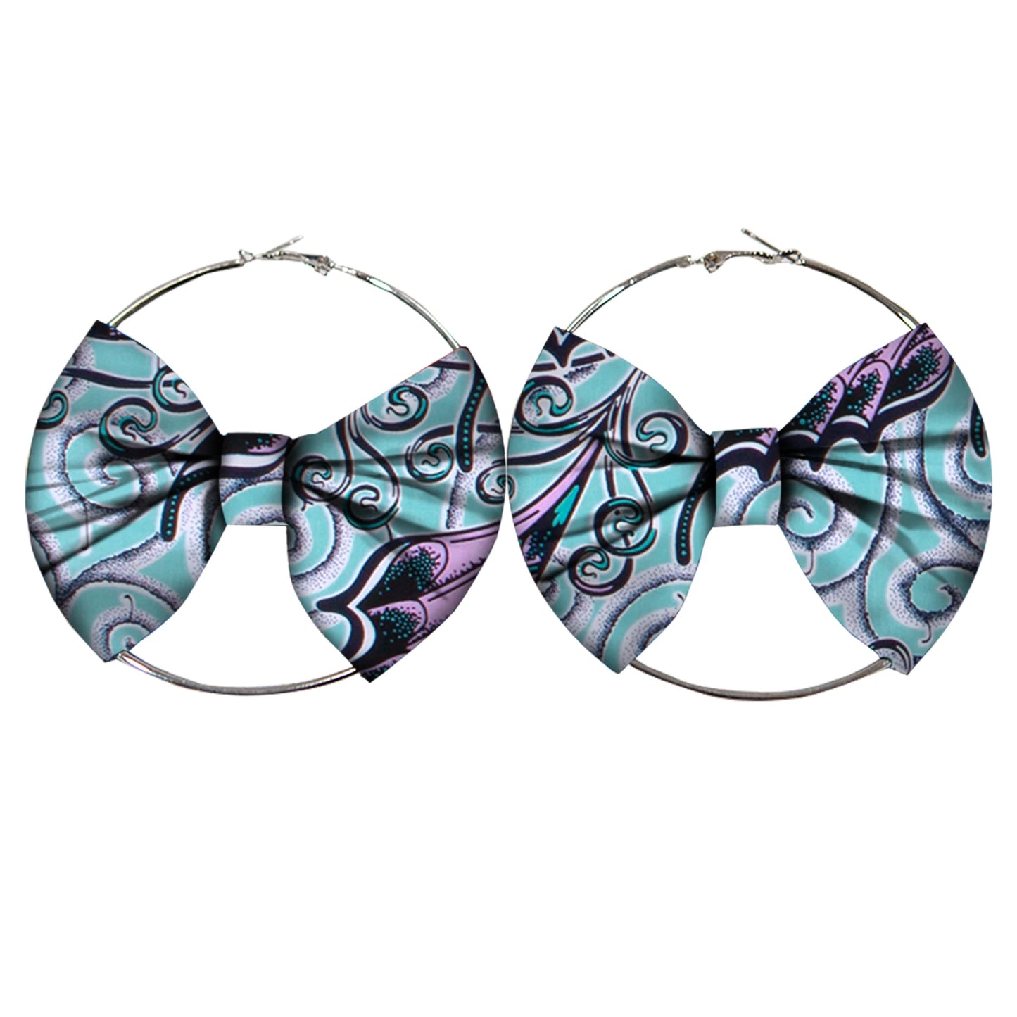 African Earrings Fashion Women Africa Handmade Statement Circle Jewellery Print Wax Fabric Accessories WYA078