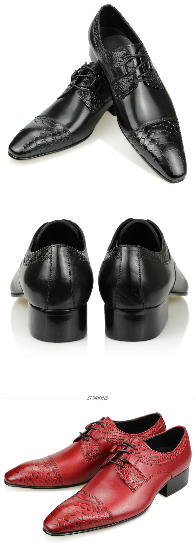 Luxury Wedding Red Shoes For Men Lace Up Fashion Derby Shoes Formal Business Office Genuine Leather Pointed Toe Dress Man Shoe