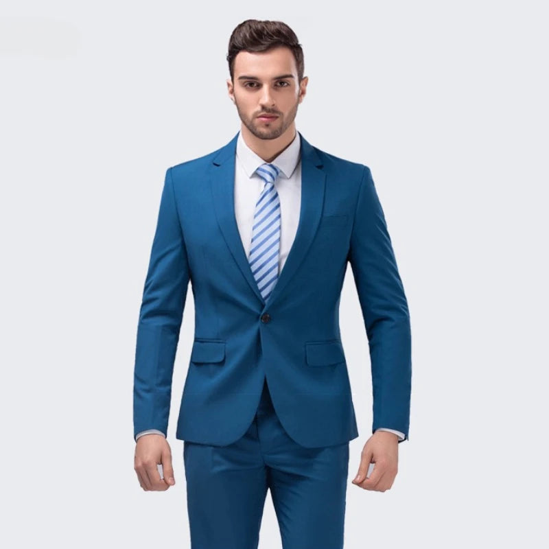 Elegant Suits For Men Wedding 3 Pieces 2 Set  Fashion Classic Full Jackets Vest Pants Blazers Outfit 2024 Formal Costume