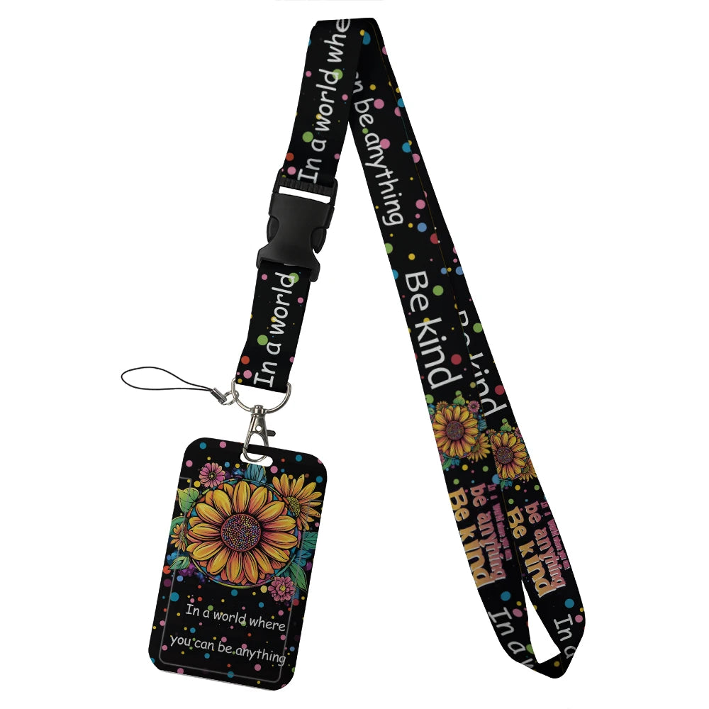 quotation card holder Lovely hanging rope  ID pass hang accessories holder lanyard Student  Bus passr protective Case
