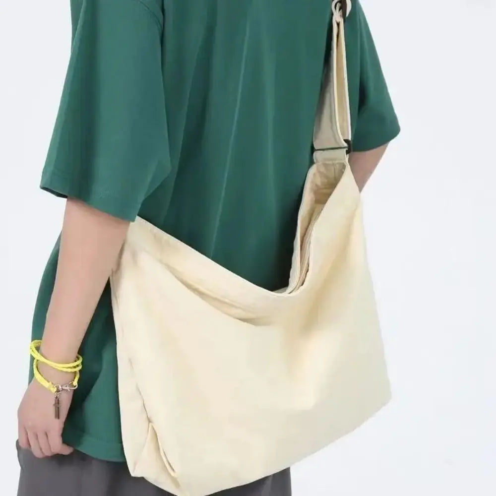 Retro Canvas Shoulder Bag Large Capacity Multi-purpose Messenger Bag Travel Tote Bag Woman Men