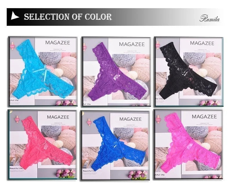 8color Gift full beautiful lace Women's Sexy lingerie Thongs G-string Underwear Panties Briefs Ladies T-back  1pcs/Lot 169