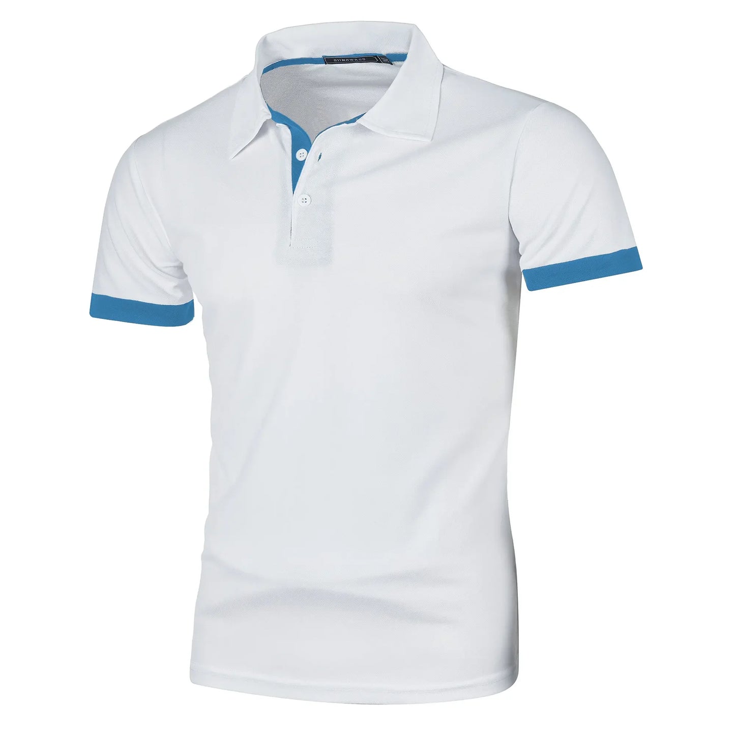 Summer Short Sleeve Polo Shirt Mens Large Stritching T Shirts Lapel Business Breathable Tee Shirt Lightweight Sweatwear