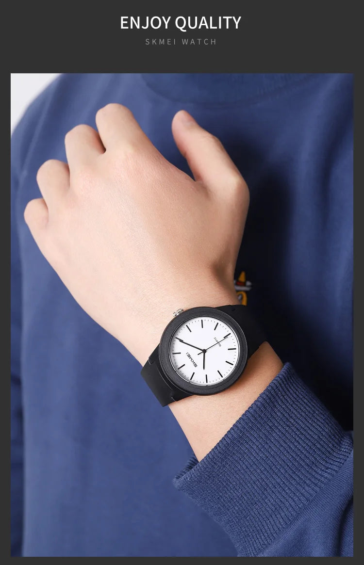 SKMEI 2469 Men Fashion Simple Waterproof Watches Ultralight Sports Quartz Mens Wristwatches Shockproof Clock 2108 Reloj Hombre