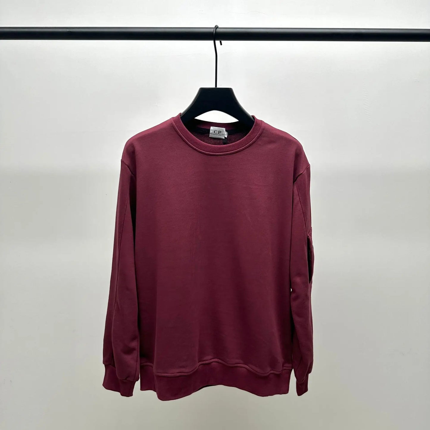 Prowow Men Solid Round Neck Sweatshirts Hip-hop Loose Sports Pullover Top Male Zipper Pocket Decoration Sports Shirt