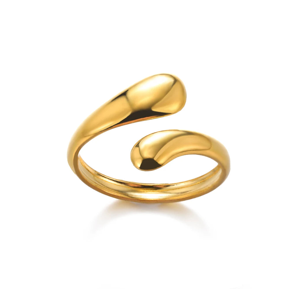 Zircon Moon Star Rings For Women Stainless Steel Glowing Moon Star Adjustable Finger Ring Aesthetic Wedding Jewelery Gift Femme
