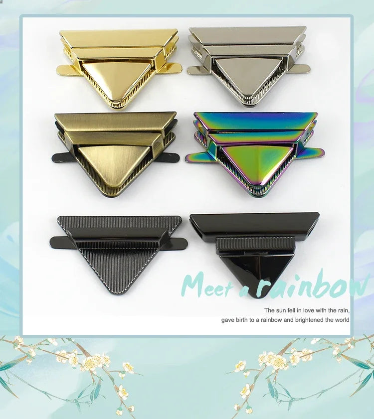 1/2/3/4Pcs 35*45mm Bag Metal Lock Buckle Twist Turn Snap Clasps Women Bags Decorative Closure Buckles DIY Hardware Accessories