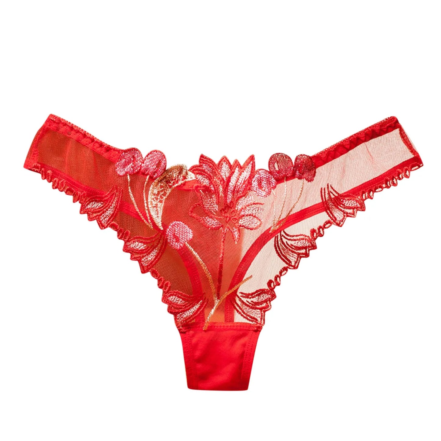 Sexy Lingerie Underwear Women Thong Womens Mesh Full Embroidery Sexy Panties Womens Bikini String Panties Womens Plus Size