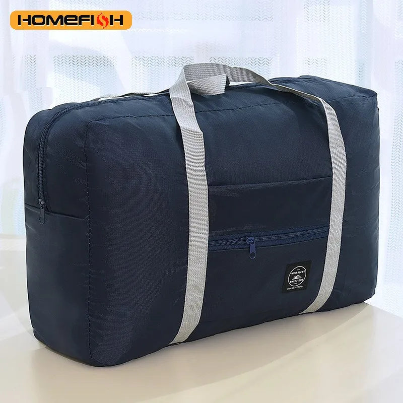 HOMEFISH Travel Bag Folding Travel Storage Bags Boarding Luggage Clothes Handbags Picnic Move House Large Handbag