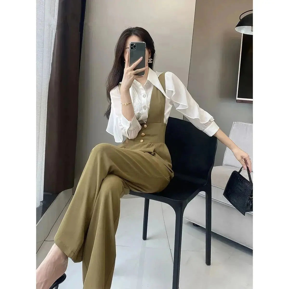 Jumpsuits Women Elegant Office Lady Solid All-match Fashion Simple Leisure Korean Style Comfortable Autumn Design Classic New