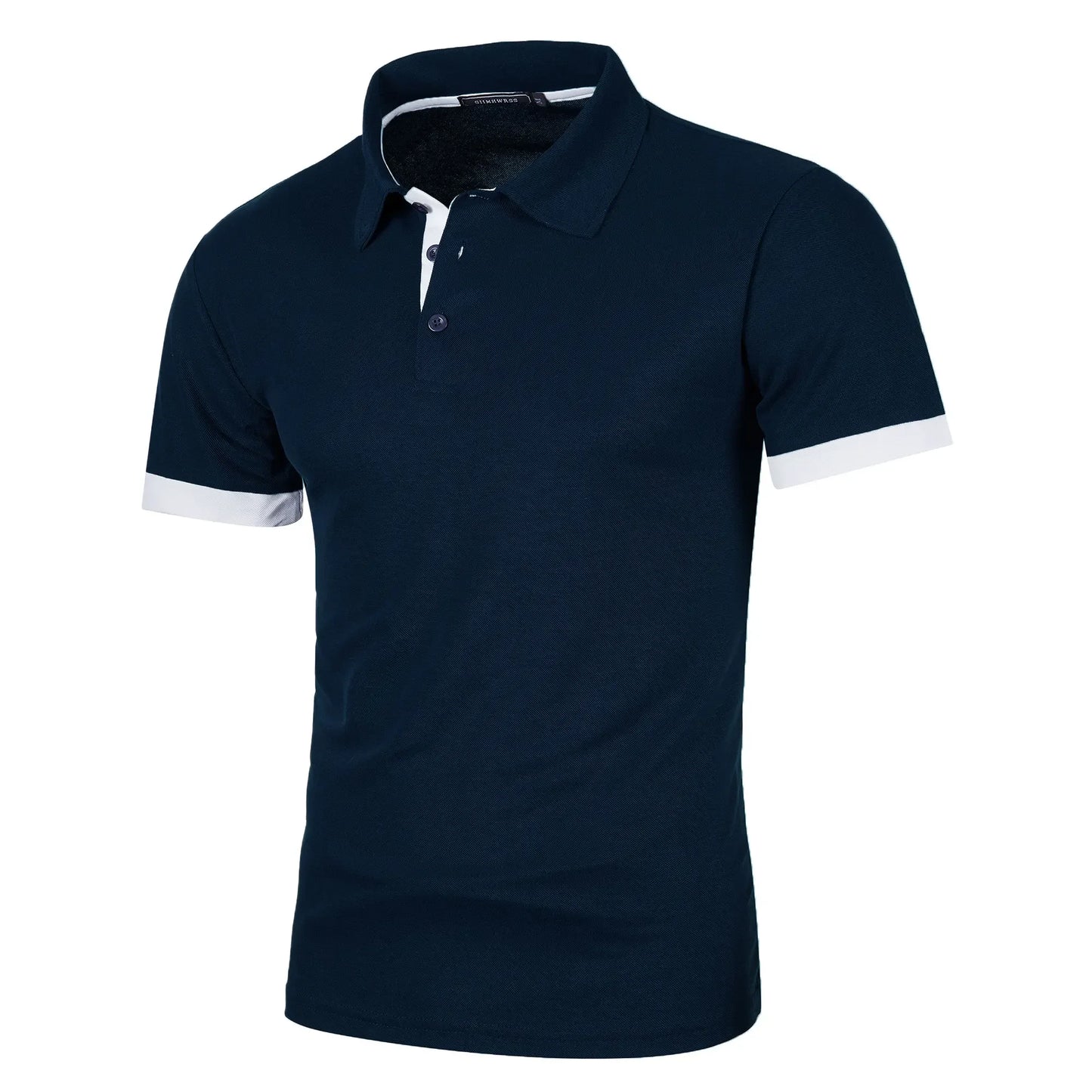 Summer Short Sleeve Polo Shirt Mens Large Stritching T Shirts Lapel Business Breathable Tee Shirt Lightweight Sweatwear