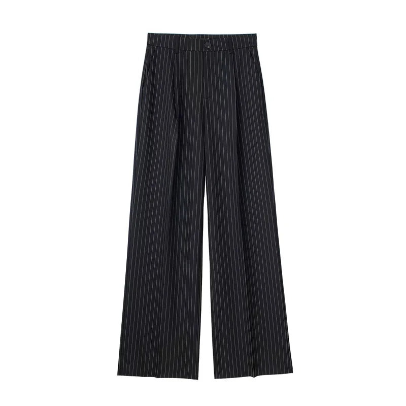HXAO Women 2024 Wide leg Pants Baggy High Waist Pants Women's Wide Trousers Black Office wear Wide Pants Woman Autumn Trousers BAZAARHUBO