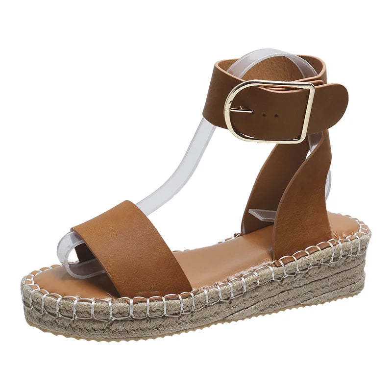 Women's wedge sandals comfortable optical sole large size spring and summer women's shoes hot sale 2024