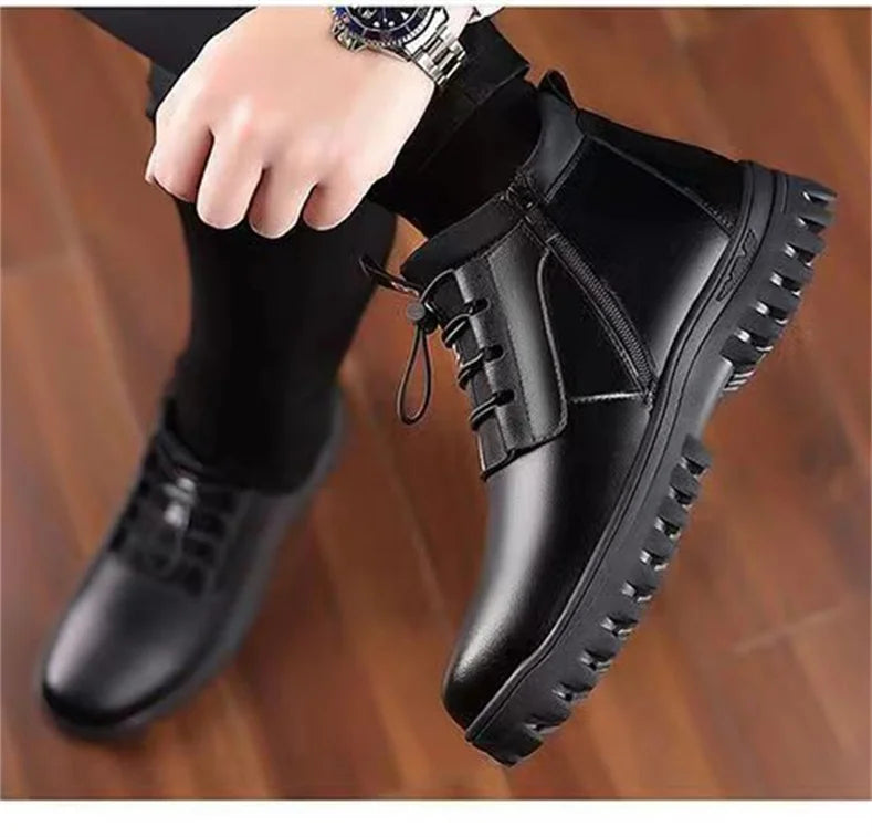 New Men's Thickened Cotton Shoes Winter Cold Resistant Casual Shoes Men's Wool Boots Cotton Shoes Cotton Warm  Boots
