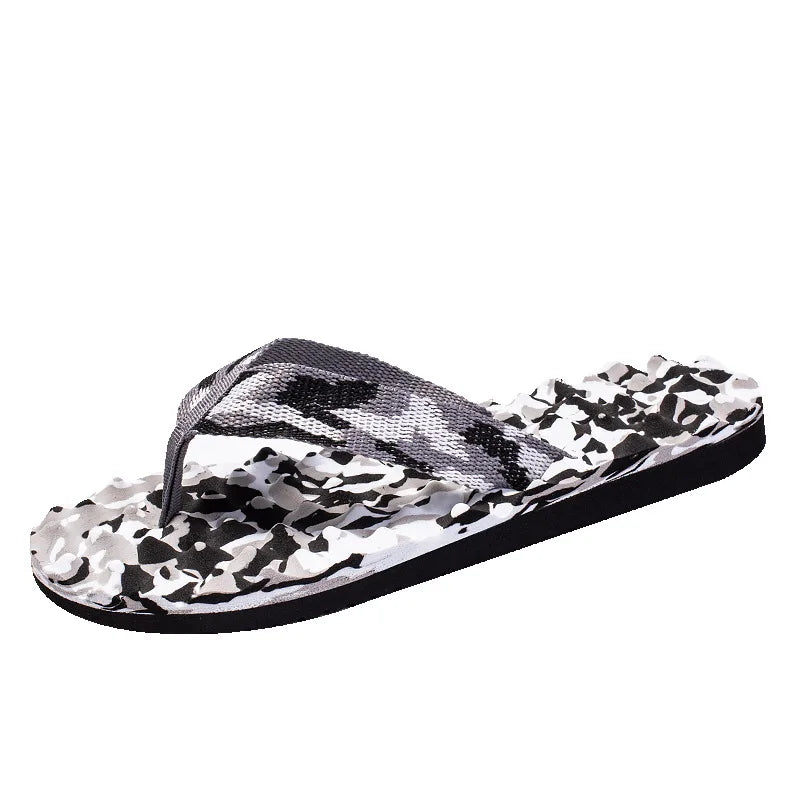 Casual Slippers For Men Flip Flops Beach Sandals Summer Non-Slip Flat Slides Men Slippers Indoor House Shoes Male Slipper Man