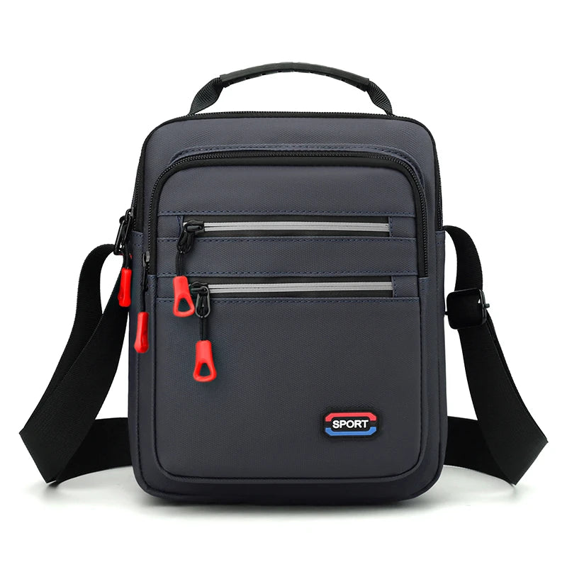 Stylish Minimalist Men's Shoulder Bag Large Capacity Multi-Compartment Men's Crossbody Bag Durable Men's Commuter Shoulder Bag