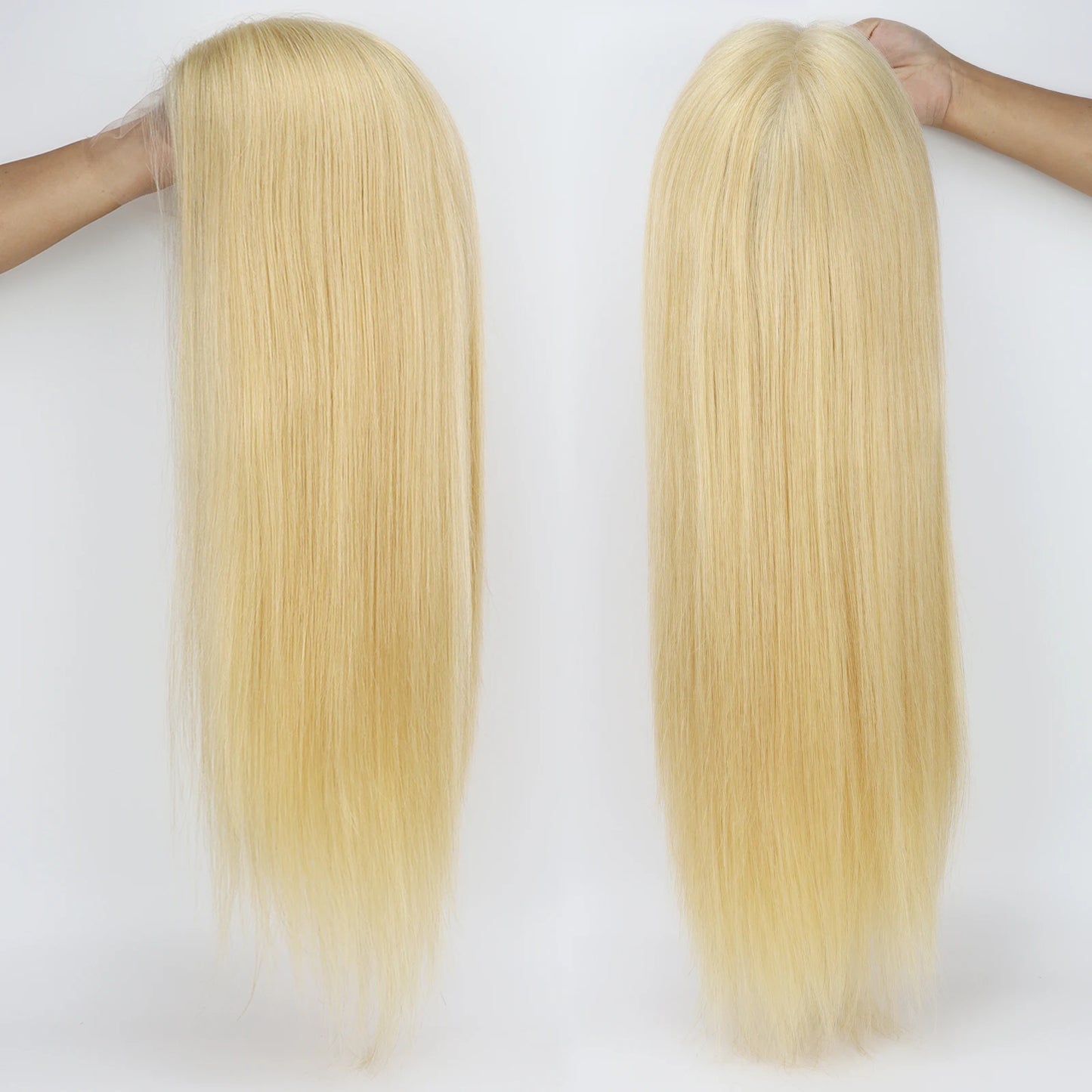 Invisiable Knots Wig for Women 22inch Real Virgin European Human Hair Wig HD Lace with Fabric Natural Hairline Soft Breathable