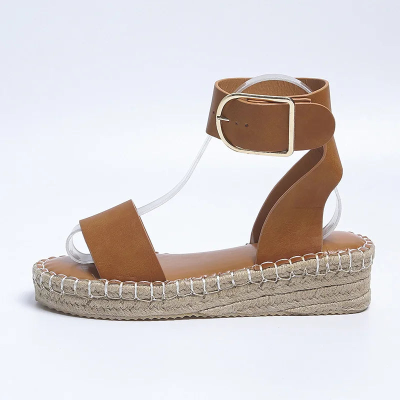 Women's wedge sandals comfortable optical sole large size spring and summer women's shoes hot sale 2024