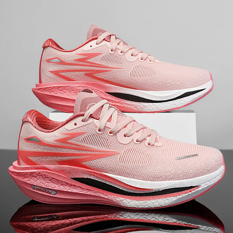 Men Running Shoes New Carbon Board Marathon Sports Shoes Breathable Lightweight Trend Women's  Athletic Sneakers