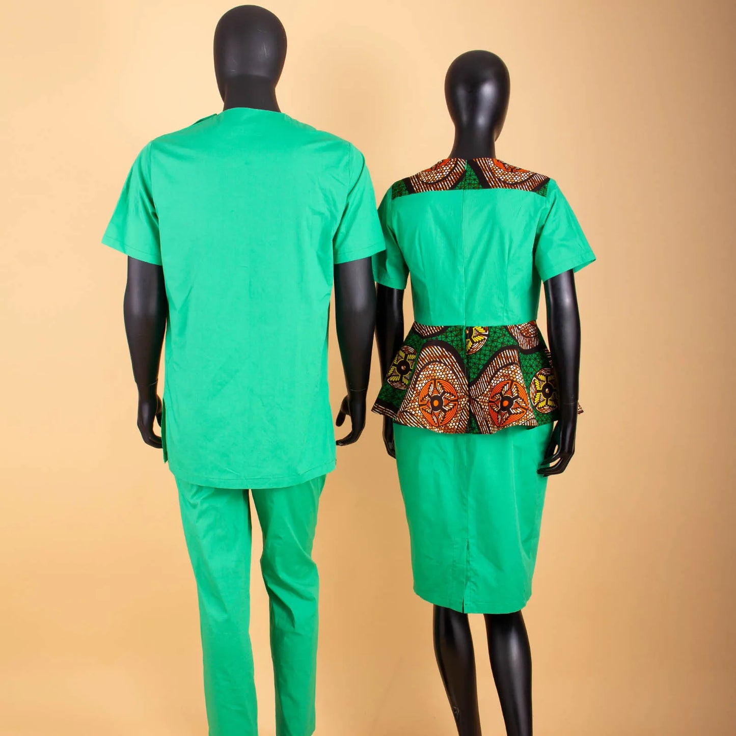 African Couples Clothing Outfits Men and Women Wear Wedding Party Ankara Wax Print Fashion AFRIPRIDE S20C010