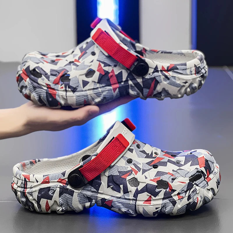 Plus Size 47 Summer Men Slippers Light EVA Men's Casual Shoes Hole Shoes Clogs Home Garden Outdoor Male Beach Flat Sandals