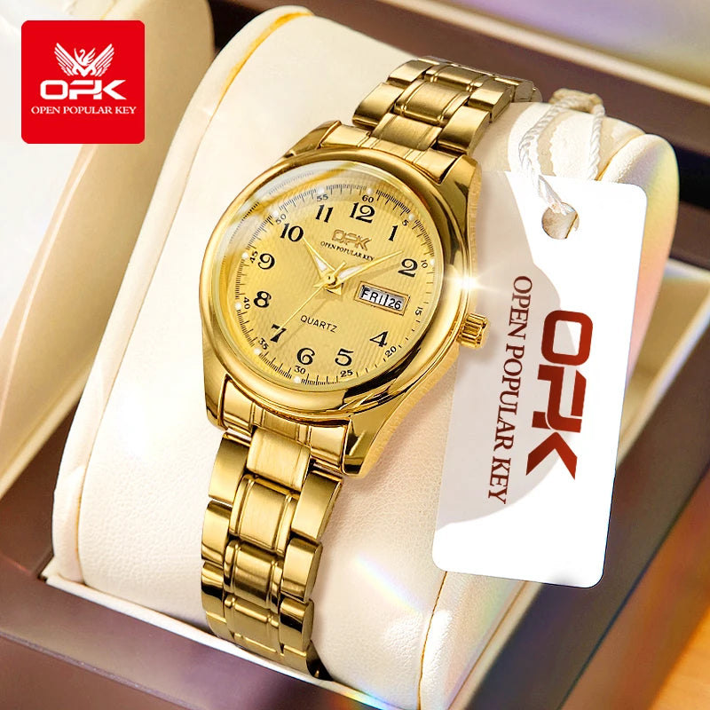 OPK 8110 Classic Quartz Watch Waterproof Watch for Women Stainless steel Luxury Brand Ladies' Watch Reloj Mujer