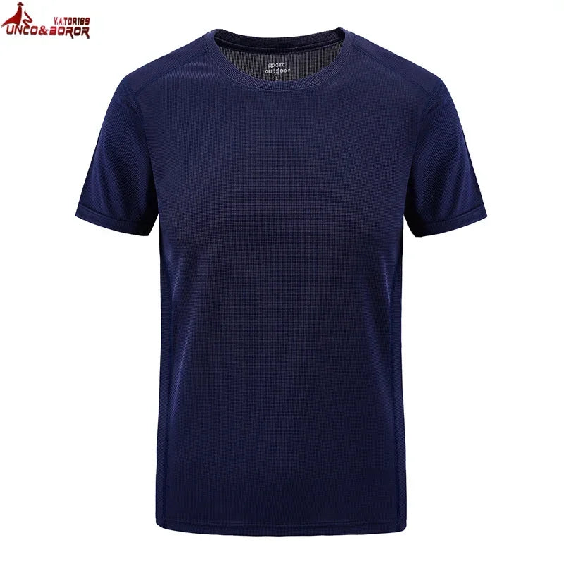 Plus Size 7XL 8XL Summer t-shirts Men Outdoor Quick Dry Sportwear Tshirts Fitness For Gym Joggers Running T-shirts Men Clothing