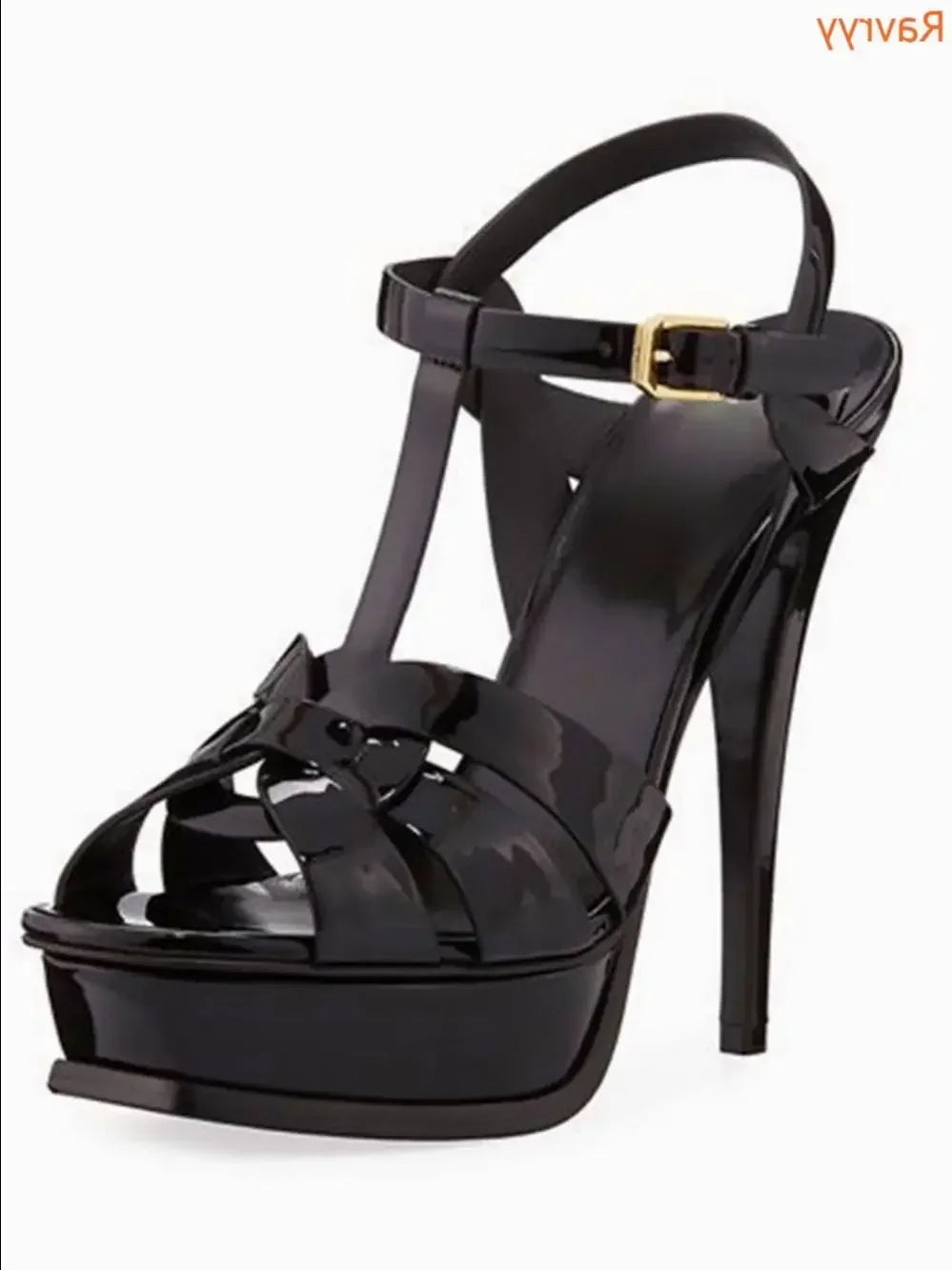 Platform Cross Strap Women Sandals Solid Peep Toe Thin High Heels Pu Slingback Ankle Strap Summer Sandals Fashion Party Shoes