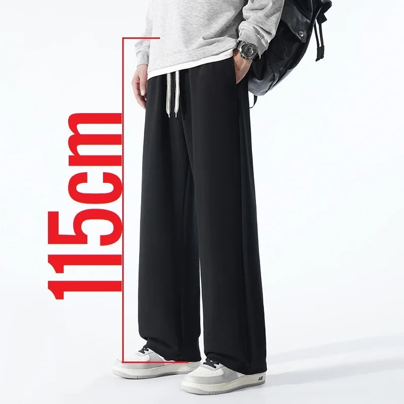 Big Tall Men Sweat Pant Drawstring Extra Long Length Sweatpant Stretch Winter Fleece Sport Jogger Trouser Male 200Cm 190cm 120cm