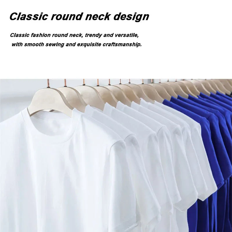 Men's High Quality 100% Cotton Moon Print Casual Summer Cool Short Sleeve Men Tshirt Loose t-shirt Male Tee Shirts Male Tee Tops