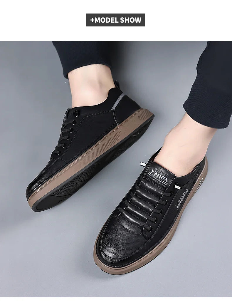 Luxury Casual Business Tennis Loafers Sneakers Moccasins Social Outdoor Fashion Shoes For Men  Men's Genuine Leather Shoes