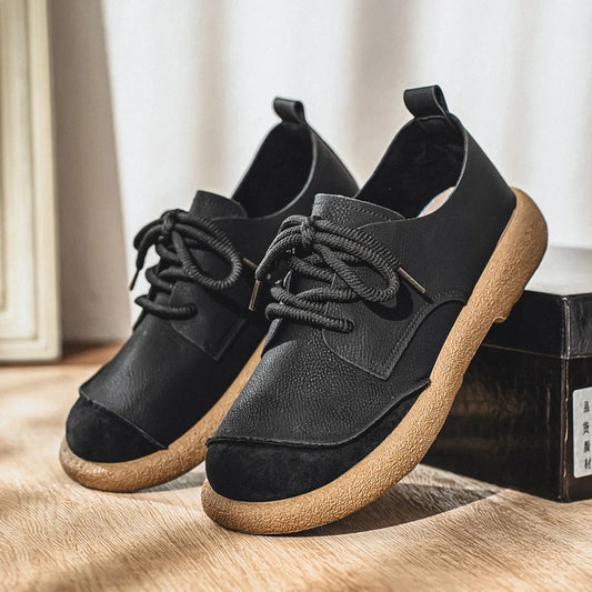 Luxury Brand Men's Casual Shoes Fashion Handmade Walking Shoes Lightweight Leisure Footwear Outdoor Sneakers Leather Work Shoes