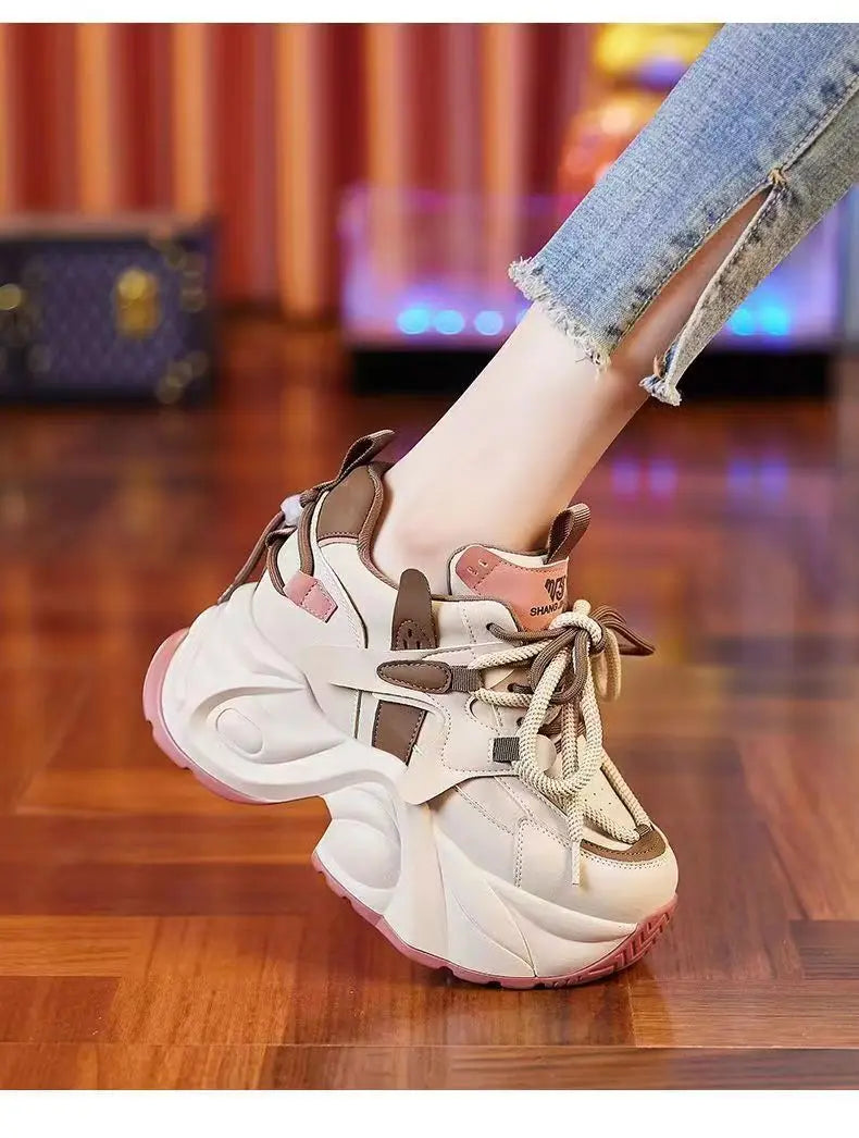 High Quality Spring Autumn Women Platform Sneakers Chunky Shoes Sport Vulcanized Shoes Female Casual Shoes 2026 New