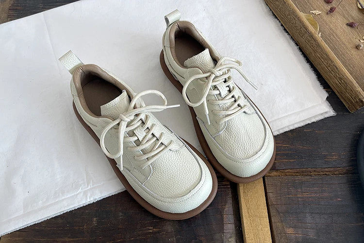 Careaymade-Genuine leather Spring single shoe soft comfortable flat shoes Cow leather low-top flats shoes,vintage women's shoes
