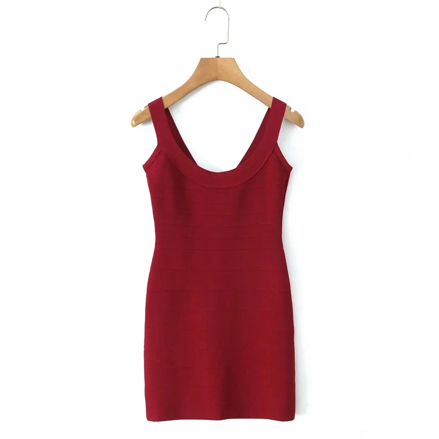 2025 Sexy O neck Knitted Mini Sling Dress Women Zipper Back Package Hips Short Tank Dresses Skinny Robe Orange Pink