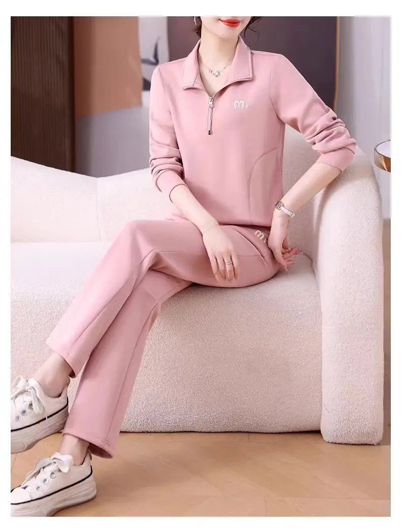 2025 Spring and Autumn New Women's Casual Sports Fashionable Young and Beautiful Two-Piece Set