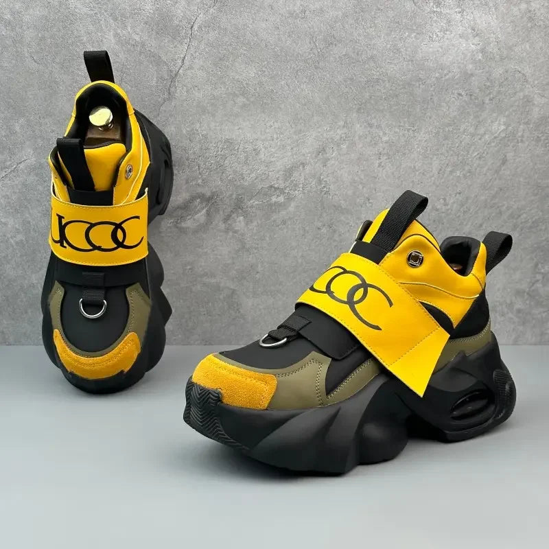 Men's Sport Shoes Comfortable Casual Running Shoes 2026 Spring Autumn Thick Bottom Heightening Korean Style Versatile Dad Shoes