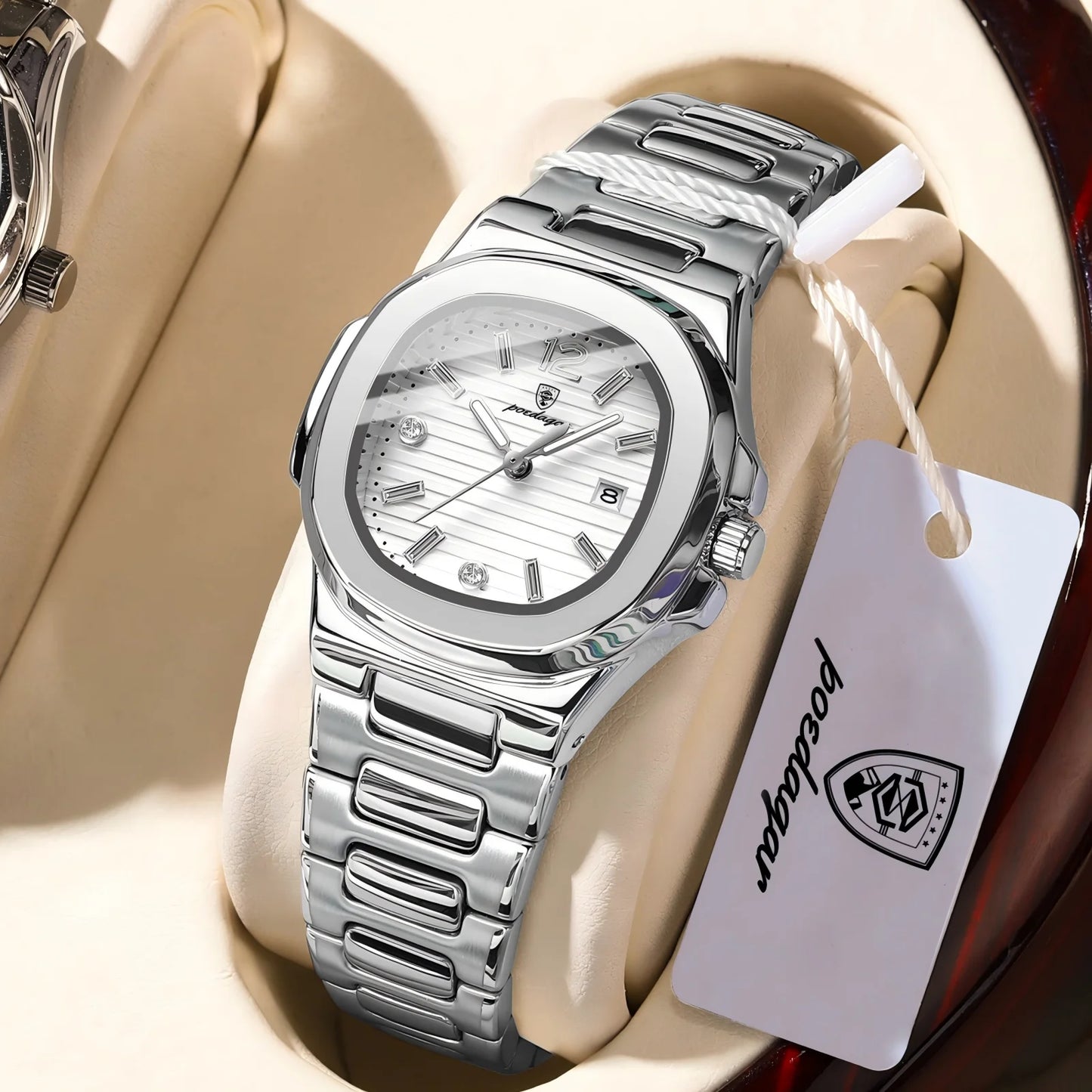 POEDAGAR Casual Fashion Ladies Wristwatch Luminous Waterproof Date Woman Watch Luxury Quartz Square Women's Watches Reloj Hombre