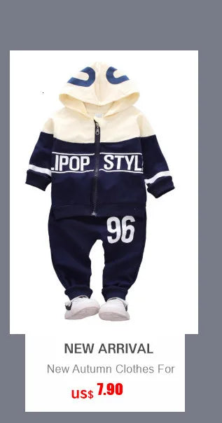 Fashion Children Boys Girls Clothing Suit Spring Autumn Baby Cotton Jacket Pants 2Pcs/Sets Infant Casual Outfits Kids Tracksuits