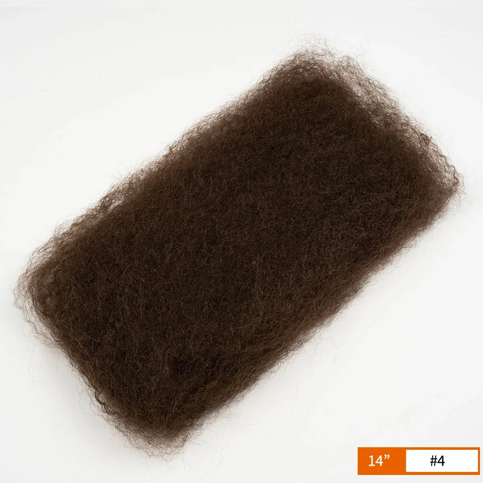 QVR Afro Kinky Bulk Hair No Attachment QVR Afro Curly Bulk Human Hair Rebecca Virgin Remy Dreadlock 50G/Pack Highlight Braids