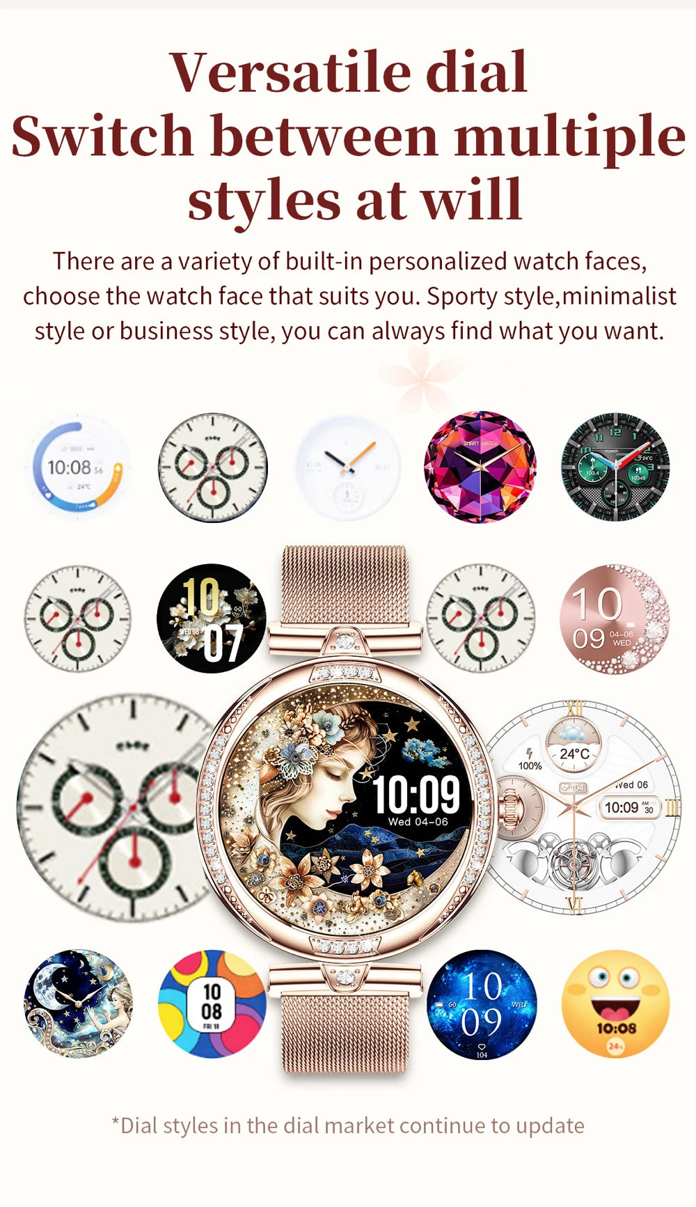 2025 Blue Tooth Call Lady Smartwatch 1.19" AMOLED Screen Women Smart Watches Waterproof Sports Fitness Tracker Health Bracelet