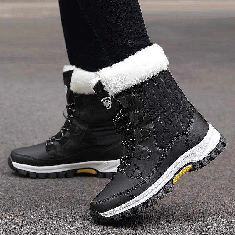 Winter New Women's Boots Plush Warm Women's Snow Boots Outdoor Non-slip Sneakers High Quality Waterproof Women Boots Botas Mujer