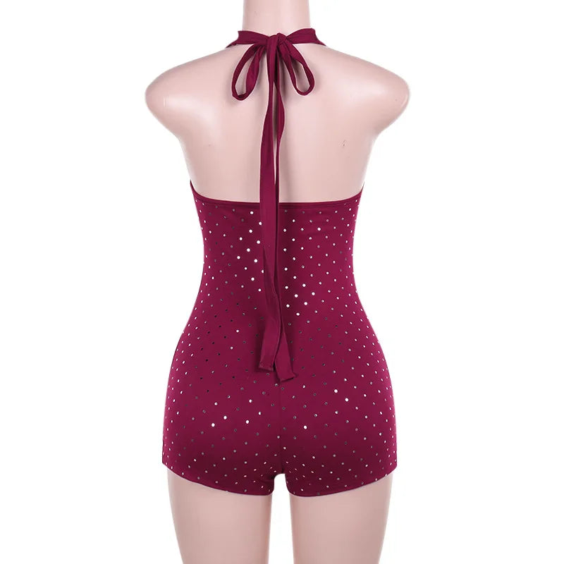Sexy Club Women Black Style V-Neck Rompers Playsuits Bodysuit Sleeveless Streetwear Overalls Top Suit Summer Spring Jumpsuit
