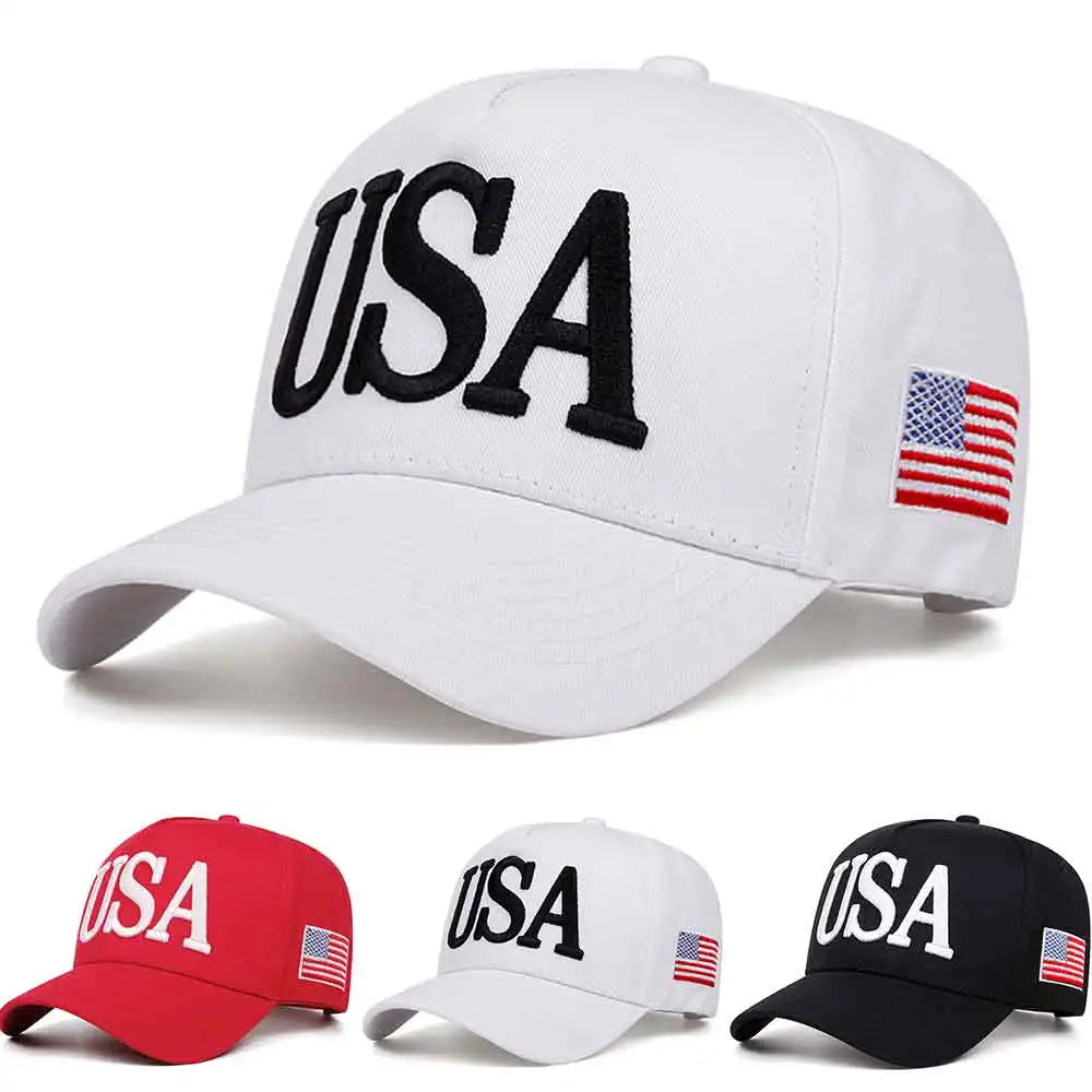 USA embroidered baseball caps, outdoor sports baseball caps BAZAARHUBO
