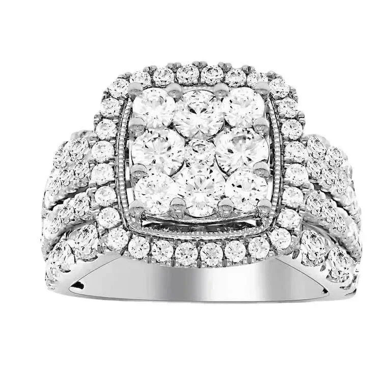 Ofertas Hip Hop Style Trendy Men Rings Copper Ring Iced Out Bling Pave Cubic Zirconia Geometry Ring Charms