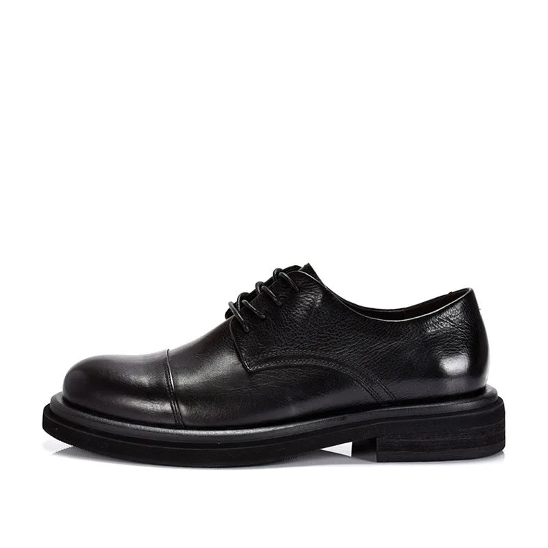 Italian Luxury Mens Shoes Solid Color Genuine Leather Flat Oxford Casual Business Social Shoe Male Sneakers Black Brown