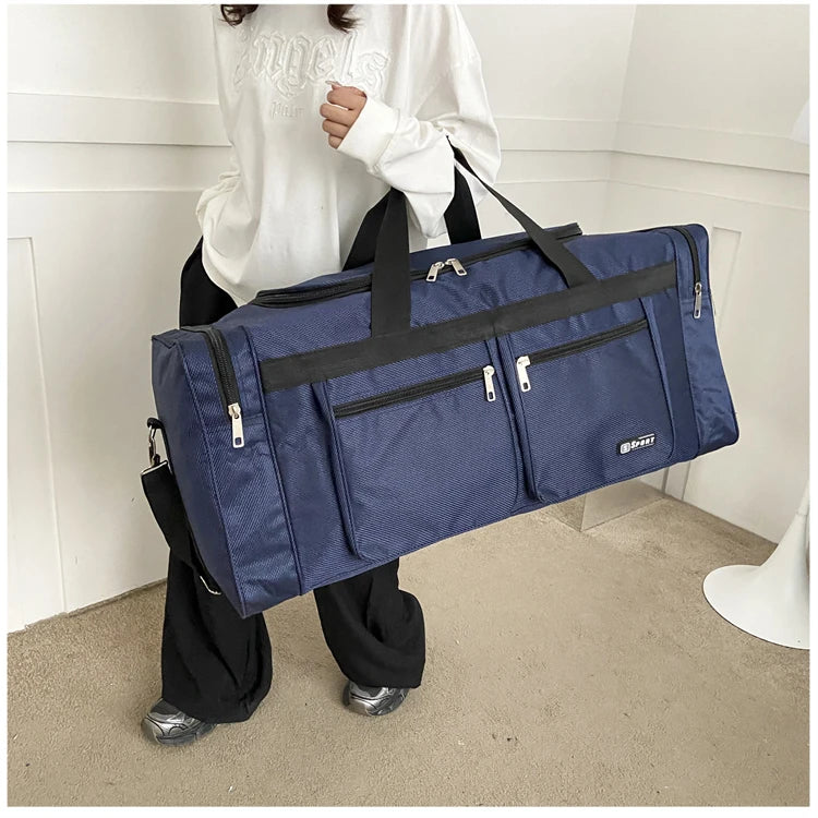 Women Men Nylon Travel Duffel Bag Carry On Luggage Bag Men Tote Large Capacity Weekender Gym Sport Holdall Overnight Bag Pouches